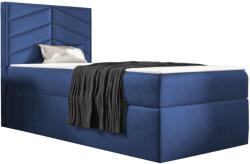 Miló Bútor St7 boxspring ágy, kék, balos (70 cm) - smartbutor