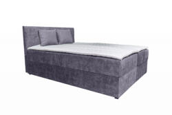 Miló Bútor Atos boxspring ágy, sötétszürke (180 cm) - smartbutor