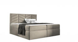 Miló Bútor St6 boxspring ágy, világosbézs (140 cm) - smartbutor