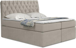 Miló Bútor TYP58 boxspring ágy, világos bézsesszürke - smartbutor - 464 970 Ft
