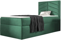 Miló Bútor St7 boxspring ágy, zöld, jobbos (80 cm) - smartbutor