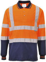 Portwest S279 Kéttónusú hosszú ujjú pólóing Narancs/Navy - S (PW-S279ONRS) - hardtools