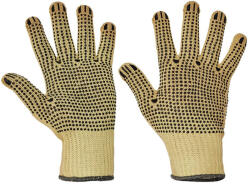 CERVA CHIFFCHAF kevlar munkavédelmi kesztyű PVC pöttyös 8 (12pár/cs) (0113000399080) - hardtools