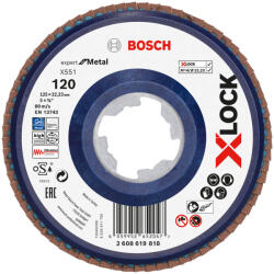 Bosch Metal X551 X-Lock legyezőtárcsa 125mm, 22, 23 G120 sarokcsiszolókhoz (2608619818)