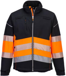 Portwest PW375 PW3 Hi-Vis Class 1 Softshell kabát (3L) Fekete/Narancs - XXL (PW-PW375BKOXXL) - hardtools