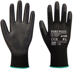Portwest A128 PU tenyérmártott kesztyű latexmentes Fekete - L (PW-A128K8RL) - hardtools