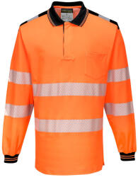 Portwest T184 PW3 Hi-Vis hosszú ujjú pólóing Narancs/Fekete - XL (PW-T184OBRXL) - hardtools