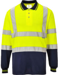 Portwest S279 Kéttónusú hosszú ujjú pólóing Sárga/Navy - 3XL (PW-S279YNRXXXL) - hardtools