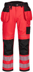 Portwest T501 PW3 Hi-Vis Holster nadrág Piros/Fekete - 41 (PW-T501RBK41) - hardtools