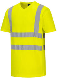 Portwest S179 Hi-Vis pamut póló pamut hálós betétes póló S/S Sárga - XXL (PW-S179YERXXL) - hardtools