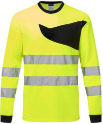 Portwest PW221 PW2 Hi-Vis hosszú ujjú póló Sárga/Fekete - 4XL (PW-PW221YBR4XL) - hardtools
