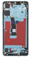 Huawei P30 (2019), ELE-L09, ELE-L29 előlap keret, lcd kijelző és érintőpanel, Kék, Aurora (Same Size Oled)