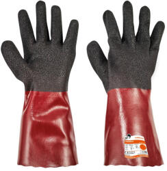 Free Hand CHERRUG munkavédelmi kesztyű PVC fekete/piros 10 (12pár/cs) (0110016165100) - hardtools
