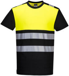 Portwest PW311 PW3 Hi-Vis Class 1 póló Sárga/Fekete - XL (PW-PW311BKYXL) - hardtools