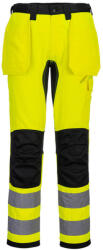 Portwest CD889 WX2 Hi-Vis nadrág lezippzározható lengőzsebbel Sárga/Fekete - 44 (PW-CD889YBR44) - hardtools