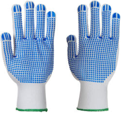 Portwest A113 Polka Dot Plus kesztyű Fehér/Kék - L (PW-A113WBRL)