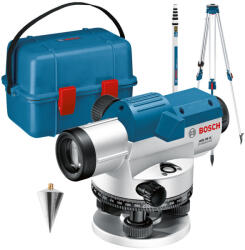 Bosch optikai szintezőlézer szett GOL 26 G + BT 160 Állvány + GR 500 Mérőléc, mértékegység: 400 GON (0601068003) - hardtools