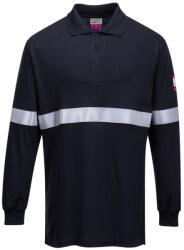 Portwest FR03 Lángálló, antisztatikus hosszú ujjú pólóing, fényvisszaverő csíkkal Navy - S (PW-FR03NARS) - hardtools