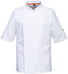 Portwest C746 Stretch Mesh Air Pro rövid ujjú séfkabát Fehér - 3XL (PW-C746WHRXXXL) - hardtools