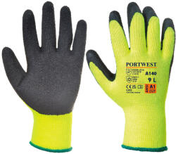 Portwest A140 Thermal latex mártott kesztyű Sárga/Fekete - L (PW-A140BKRL)