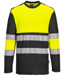 Portwest PW312 PW3 Hi-Vis Class 1 hosszú ujjú póló L/S Sárga/Fekete - S (PW-PW312YBRS) - hardtools