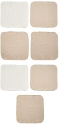 BabyCosy Set de 7 batistute din bumbac pentru bebelusi, BabyCosy, 25cmX25cm, stone (BC-CSY59612) Bavata