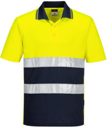 Portwest S175 Hi-Vis Kéttónusú könnyű póló S/S Sárga/Navy - M (PW-S175YNRM) - hardtools