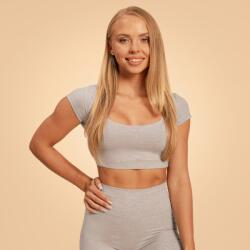 GymBeam BeastPink Tricou cropped pentru femei Sense Grey XS