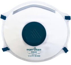Portwest P203 FFP2 szelepes Dolomit légzésvédő maszk Fehér (PW-P203WHR) - hardtools