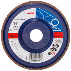 Bosch X551 legyezőtárcsa fémhez, egyenes, műanyag alátéttányér, Zirkon 125mm, G80 (2608607367)