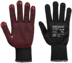 Portwest A110 Nylon PVC pontozott kesztyű Fekete - XS (PW-A110BKRXS)