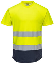 Portwest C395 Kéttónusú Mesh póló Sárga/Navy - XL (PW-C395YNRXL) - hardtools