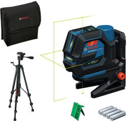 Bosch GCL 12V-50-22 CG zöld kombilézer + RM 20 tartó + AA1 adapter + 4 x 1, 5V LR6 AA + BT150 (0601066S01) - hardtools