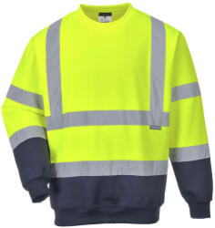 Portwest B306 Kéttónusú Hivis pulóver Sárga/Navy - 4XL (PW-B306YNR4XL) - hardtools