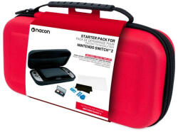 NACON 2809496 Nintendo Switch 2 piros utazótok + fólia (2809496) - blacktip
