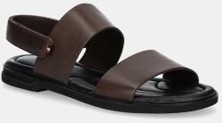 Tommy Hilfiger bőr szandál PREMIUM HILFIGER STRAPPY LH SAND barna, férfi, FM0FM05356 - barna Férfi 44