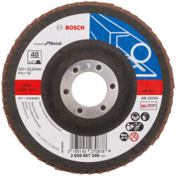 Bosch X551 legyezőtárcsa fémhez, egyenes, üvegszövet alátéttányér, Zirkon 115mm, G40 (2608607349)