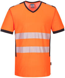 Portwest PW310 PW3 Hi-Vis V-nyakú póló Narancs/Fekete - M (PW-PW310OBRM) - hardtools