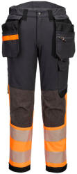 Portwest EV442 EV4 Hi-Vis Stretch Class 1 Holster lengőzsebes nadrág Narancs/Metál szürke - 30 (PW-EV442OMT30) - hardtools