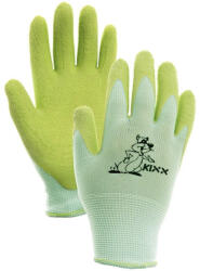 KIXX FUDGE munkavédelmi kesztyű nylon/latex tenyér zöld 5 (12pár/cs) (0108011510050) - hardtools