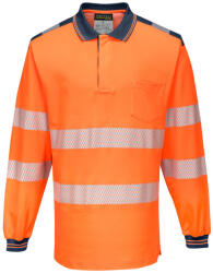 Portwest T184 PW3 Hi-Vis hosszú ujjú pólóing Narancs/Navy - M (PW-T184ONRM) - hardtools