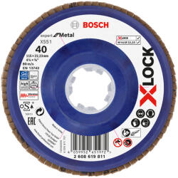 Bosch Metal X551 X-Lock legyezőtárcsa 115mm, 22, 23 G40 sarokcsiszolókhoz (2608619811)