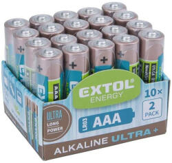 Extol elem alkáli, 1, 5V AAA 20db/cs (42012)