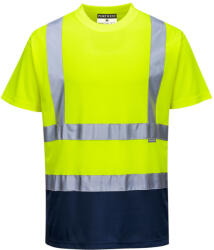 Portwest S378 Kéttónusú póló Sárga/Navy - 4XL (PW-S378YNR4XL) - hardtools
