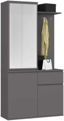 AKORD AKORD Entro Előszoba Szekrényrendszer Grafit Szürke Tükörrel (AKO-GARDENTROGRAPK)