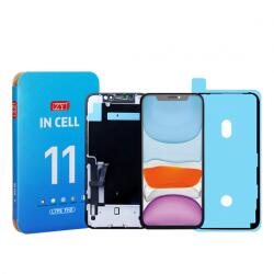 Apple iPhone 11, LCD kijelző érintőplexivel + ragasztóval (LTPS ZY COG FHD1080P IC CSERE TÁMOGATÁS), fekete