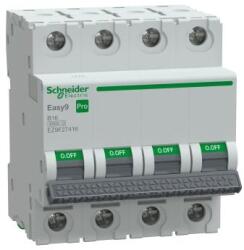 Schneider Electric EZ9F27416 EASY9 PRO Kismegszakító 6kA, 4P, B, 16A