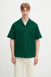 Drôle de Monsieur pamut ing La Chemise Brodee Tapisserie férfi, zöld, regular, G-SH213-CO196-DGN - zöld XL