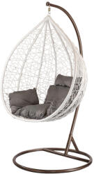 Leziter Havanna függőfotel fehér-barna (SW-007-White-AN_SW-007-STBR) - moretti