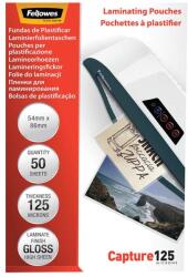 Fellowes Meleglamináló fólia, 125 mikron, 54x86 mm, fényes, 50 db (IFW53966) - tintasziget